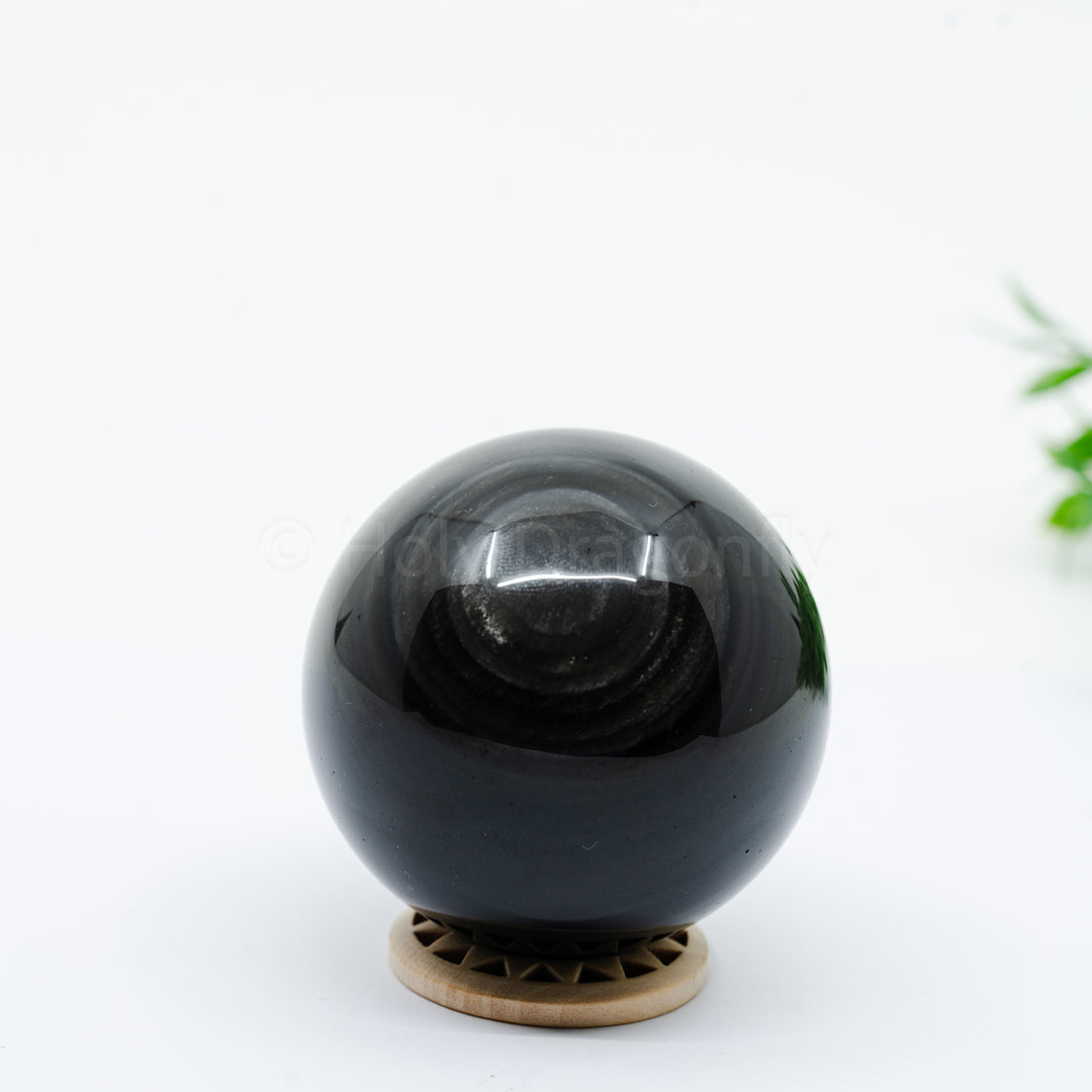 Sidabrinio Obsidiano sfera 227g