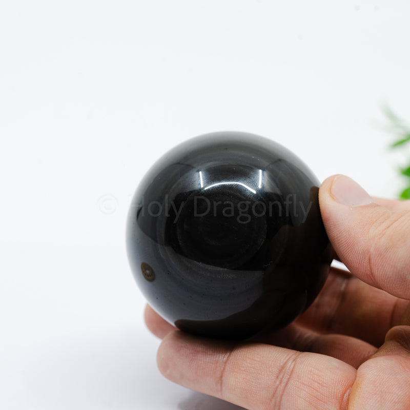 Sidabrinio Obsidiano sfera 227g